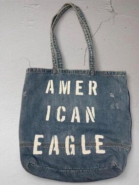Vintage Y2K Girlhoodcore American Eagle Outfitters Denim Mall Tote Bag